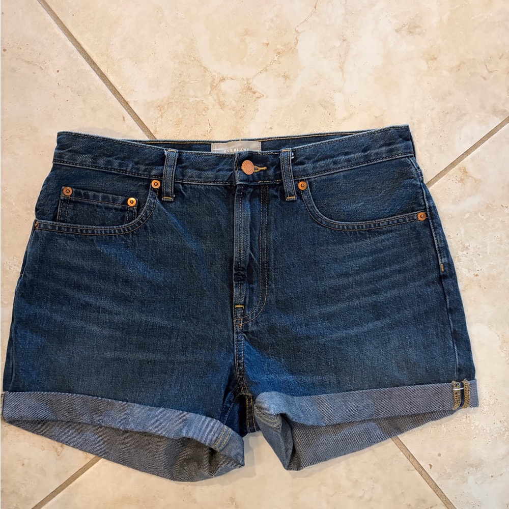Everlane Denim Short Organic Cotton Mid Rise Size 28